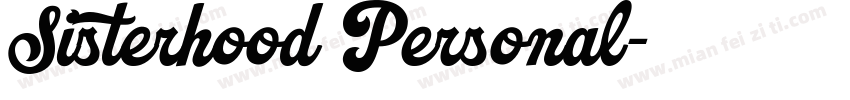 Sisterhood Personal字体转换